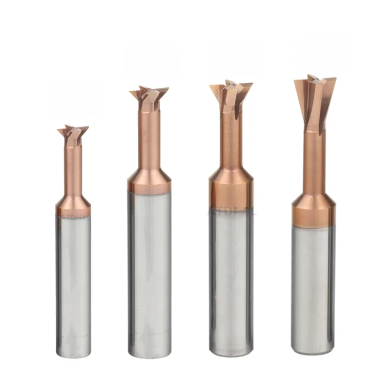 Fraise à queue d'aronde 30 45 60 75 degrés 1mm-20mm CNC outil de fraisage à fente en T fraise en bout de carbure chanfrein fraise de type T