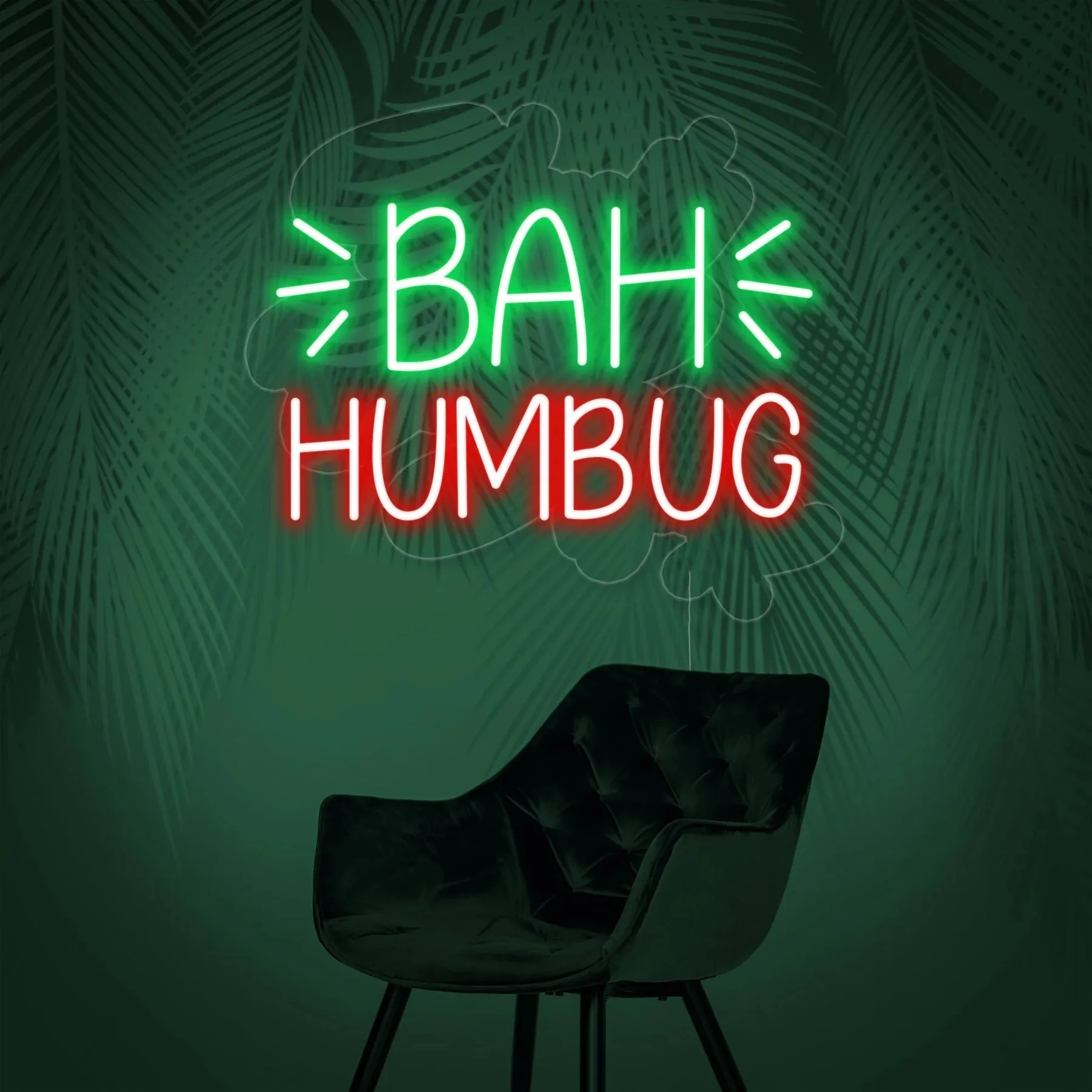 

Bah Humbug Neon Sign LED Light Bar Home Bedroom Party Club Store Restaurant lights Wall Art Personality Decoration Y2k Neon Lamp