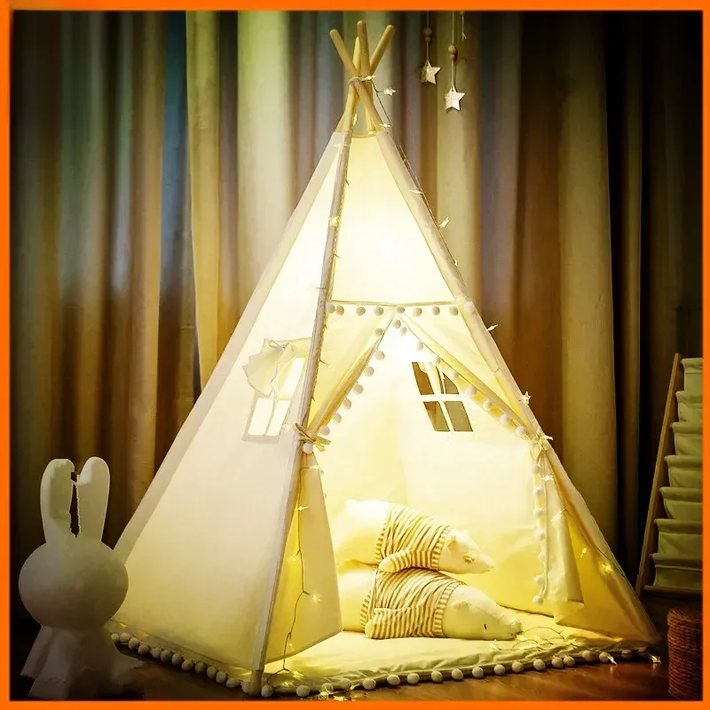 1.6M Namiot dla dzieci Domek do zabawy Wigwam dla dzieci Przenośne namioty dla dzieci Tipi Teepee Toddler Ball Pit Girl Castle Play Room Teepee — zdjęcie 2