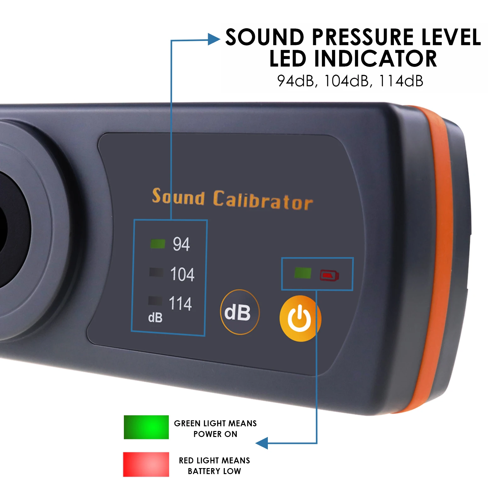 Sound Level Meter Calibrator 114dB 94dB 104dB Level For 1/2\