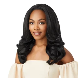 Outre Half Synthetic Wig Quick Weave Neesha H301 – Leave Out, Textured Blow out Style, Natural Volume, Quick Weave Style