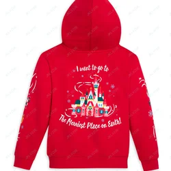 Autumn And Winter New Arrivals Disney Women Mickey Mouse and Friends Fantasyland Castle Holiday Pullover Print Hoodie for Adults