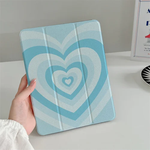Imagen 2 del producto Funda bonita con forma de corazón de amor rosa para Apple iPad Pro 2024 11 pulgadas Air 5/4 10,9 10th 7/8/9 10,2 Air 3 10,5 pulgadas mini 6 5 4 fundas