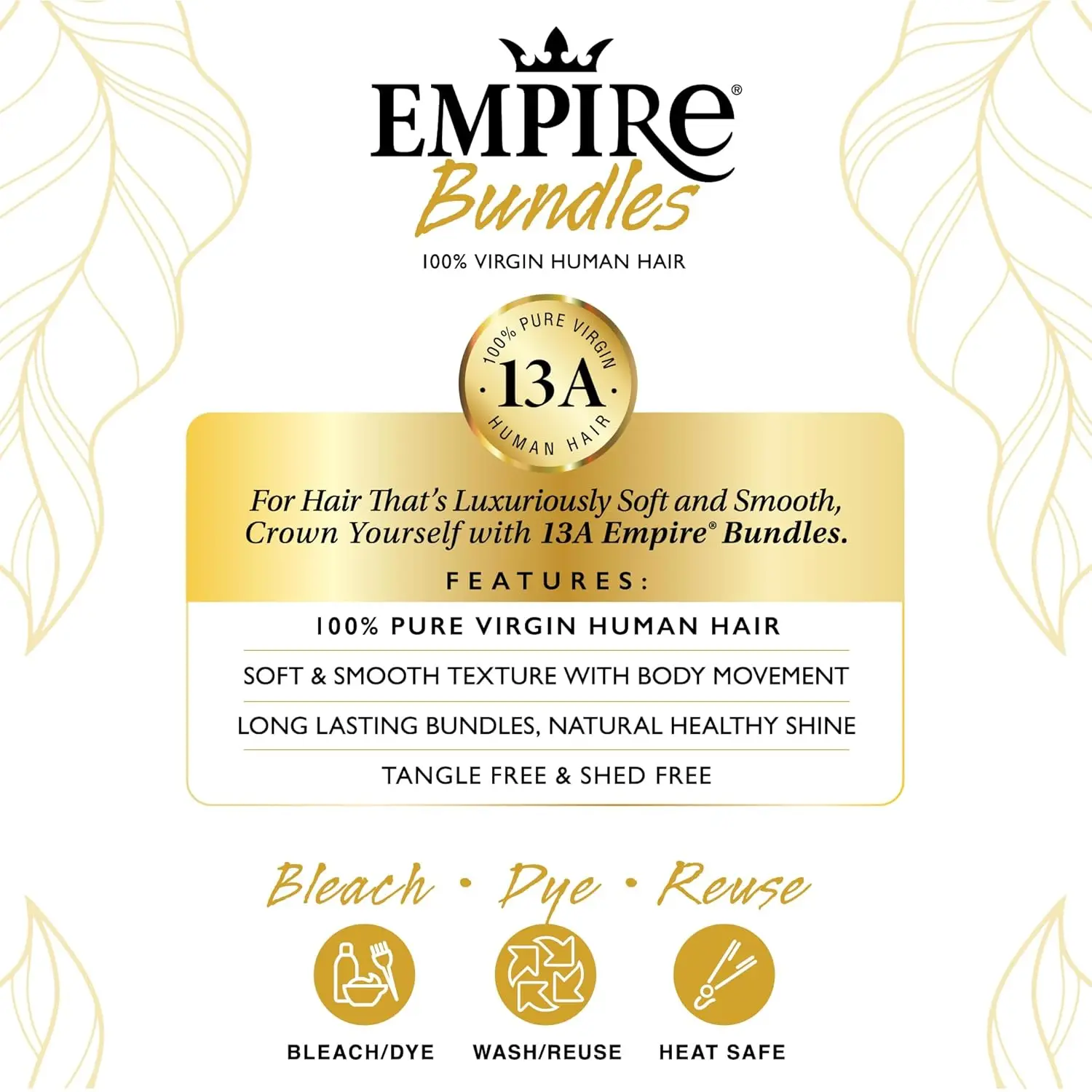 Sensationnel عذراء الشعر البشري نسج الإمبراطورية حزم 3X حزمة متعددة مستقيمة #6