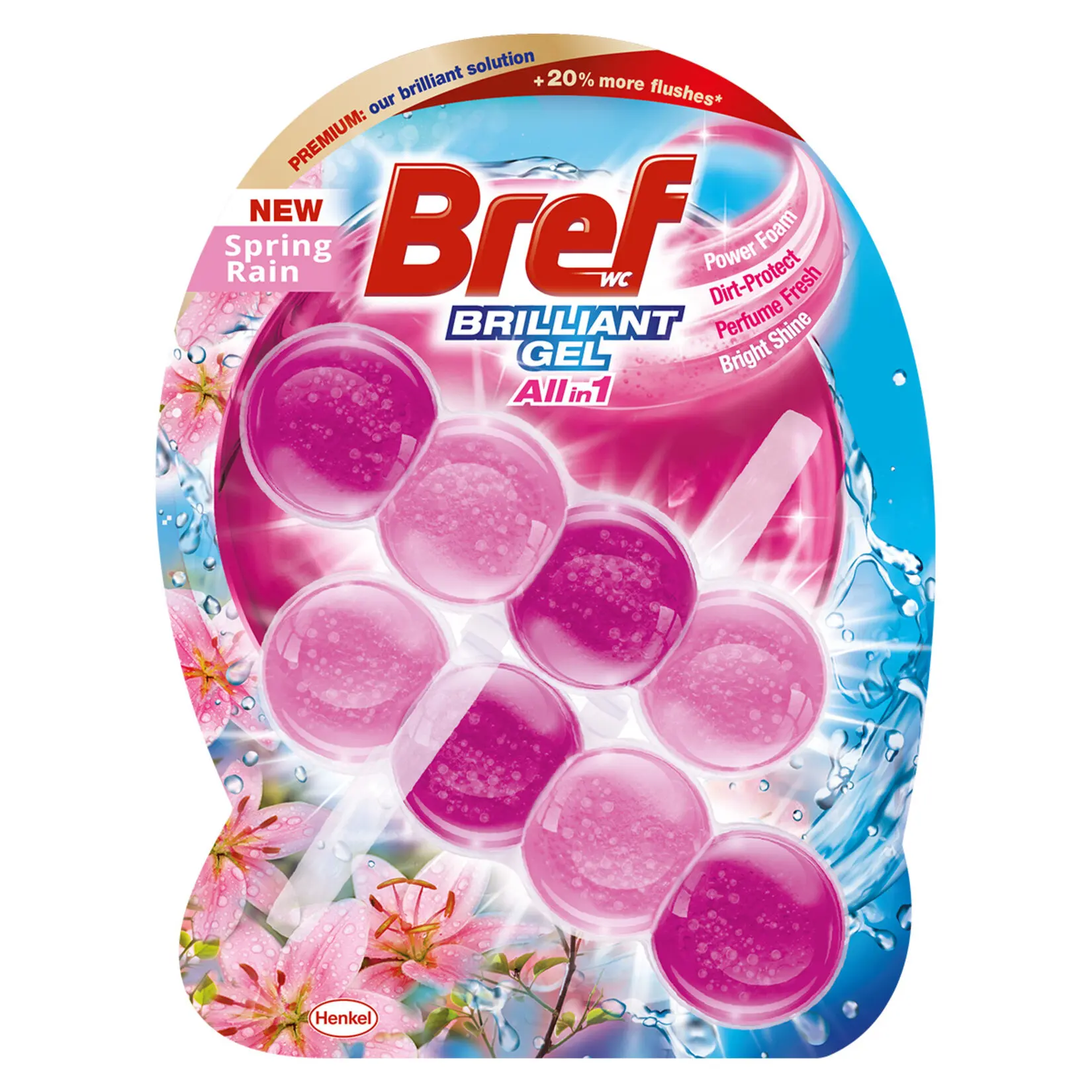 

Bref WC Brilliant Gel Duopack toilet Block Flower Cleaning Balls You Can Hang On Your Toilet