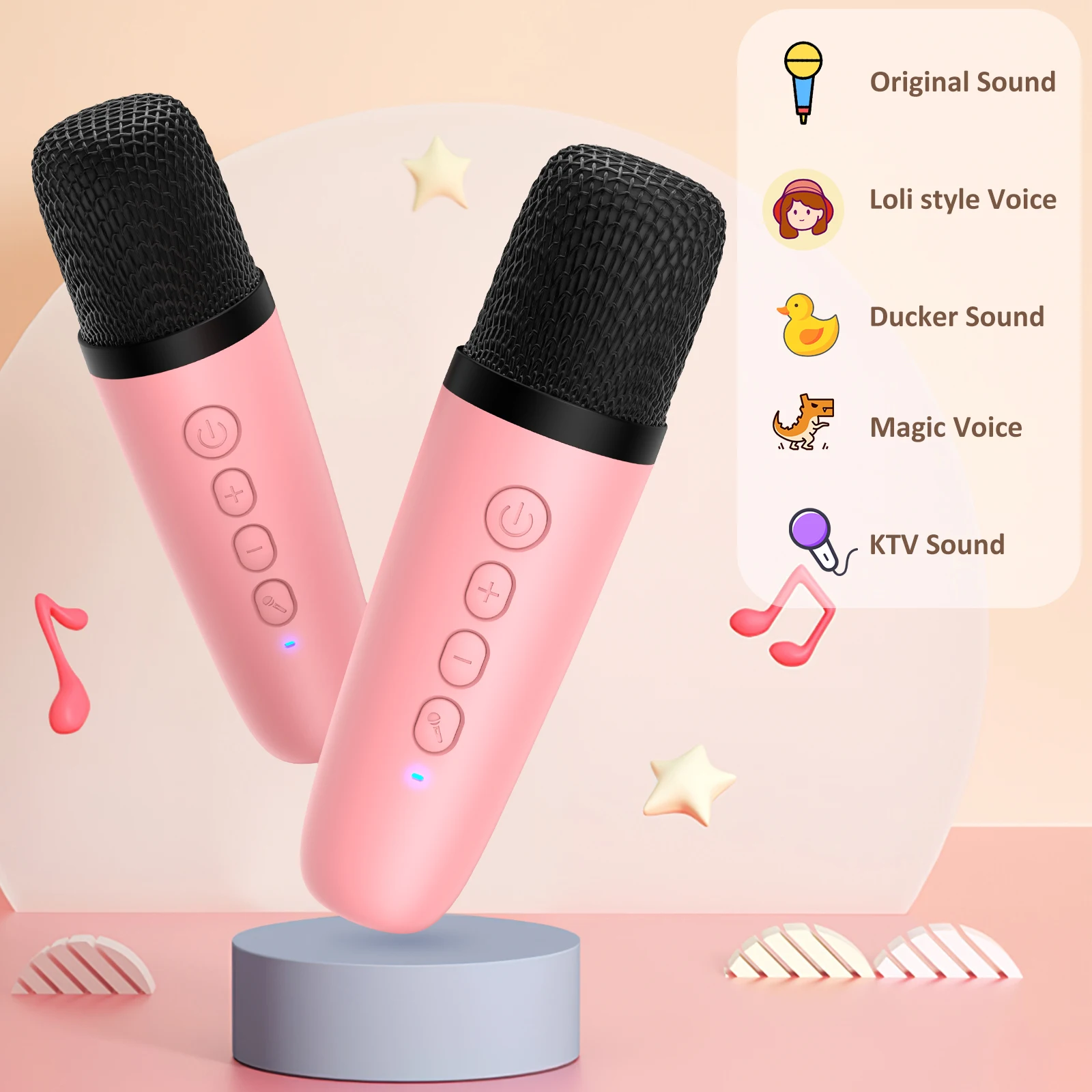 D23 Wireless Dual Microphones Karaoke Machine KTV Bluetooth Speaker For Kids And Adults Party Gift