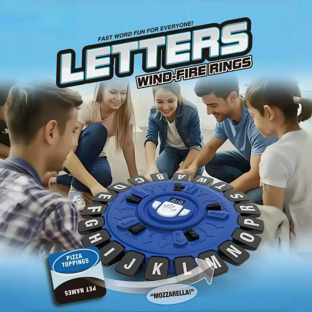 Set Gioco di Parole con 24 Lettere, 2 Modalità, 220 Categorie a Tema, Display LCD, Timer, Gioco da Tavolo Multiplayer per Feste