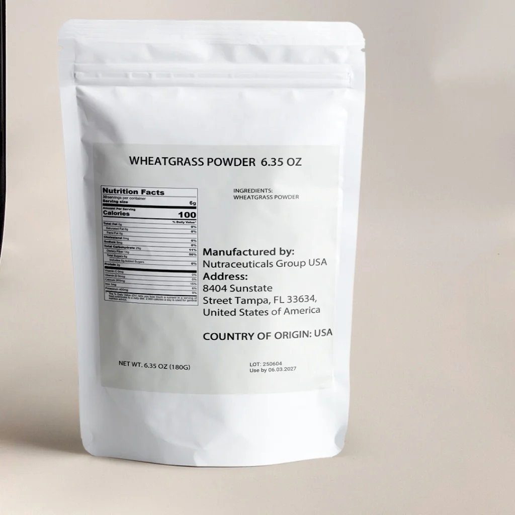 Wheatgrass Powder, Natural Wheatgrass Powder, Fresh Grassy Taste, Perfect For Green Smoothies, Fruit Blends, Homemade Drinks, 180g, No Added Sugar Or Additives, Fine Powder Texture, Convenient For Mixing Into Everyday Recipes