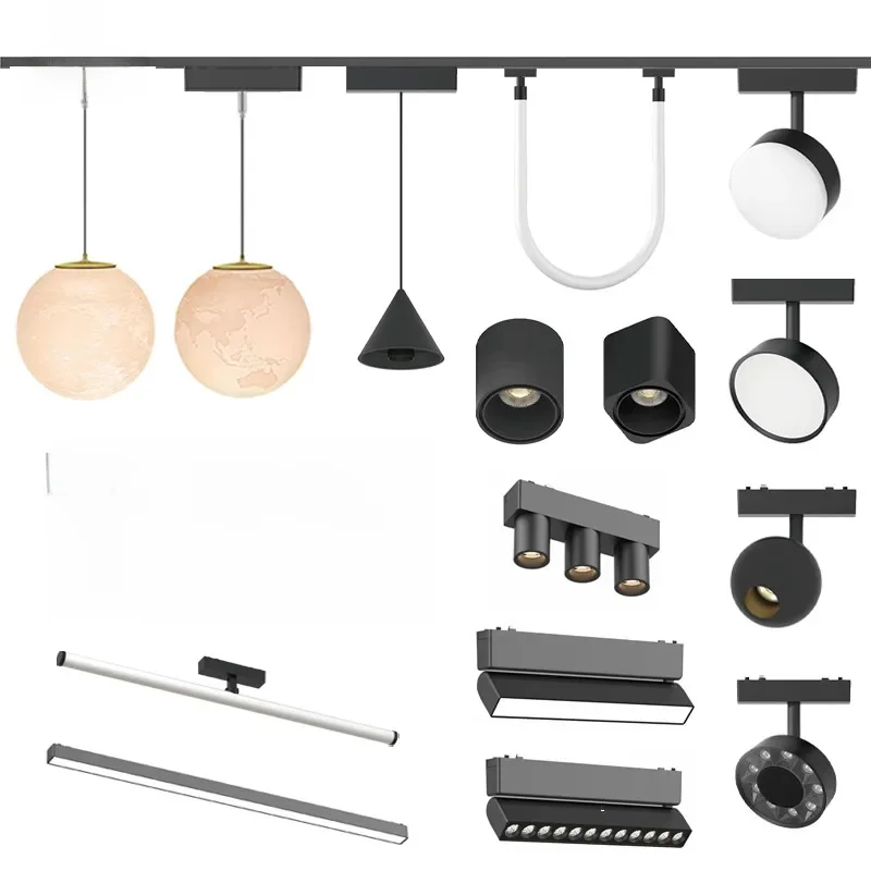 Nieuwe stijl magnetisch spoorlicht ST1 Ultradun 6 mm Zwart Wit Smart TUYA Zigbee-magneet Geen cel vereist Modern flexibel huis - afbeelding 2