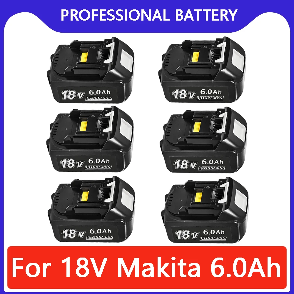 2027 für Makita 18V Lithium-Akku 6Ah BL1860 DDF487 BL1830B BL1850B BL1850 BL1840 BL1815 Ersatz-Lithium-Akku EU-Lager 3-7 Tage Lieferzeit