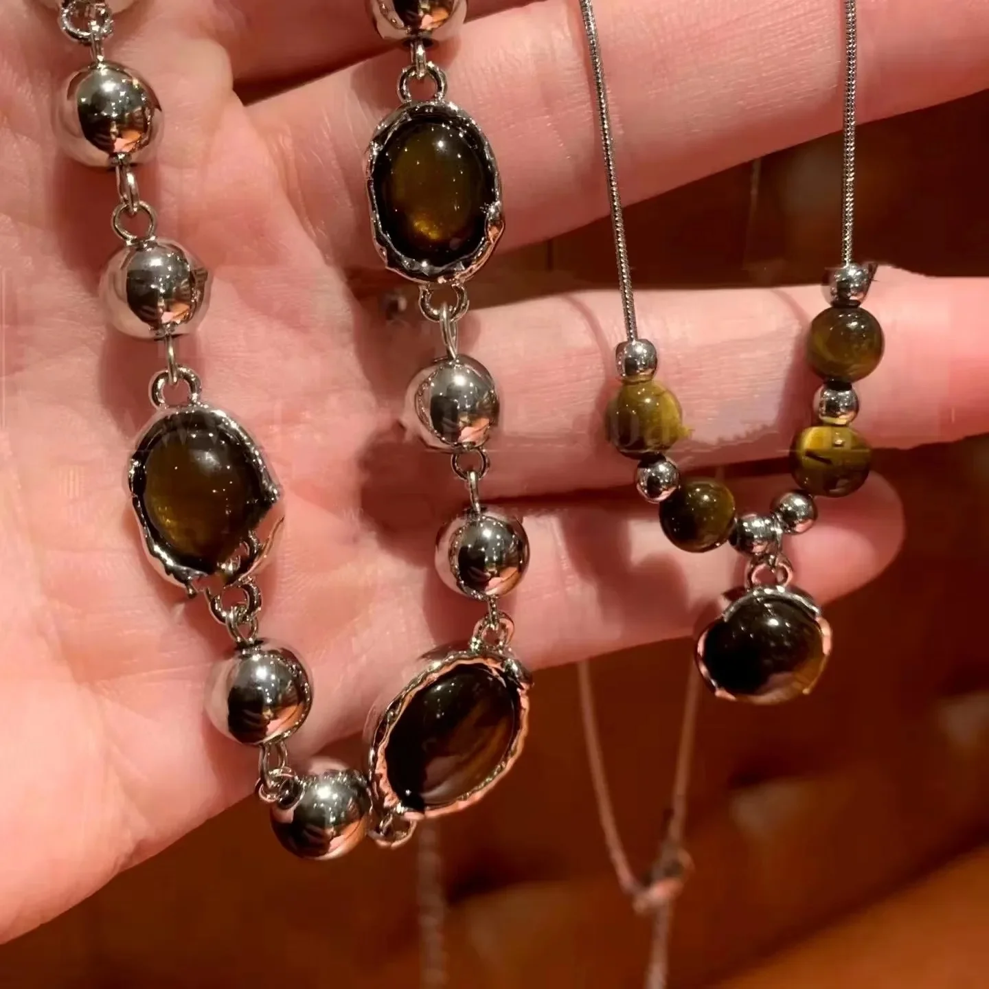 Collier Ras du Cou en Cuir avec Pendentif Opale Marron pour Homme et Femme, Rétro, Y2K, Hip Hop, Punk, Grunge, Charme, ix, Bijoux, Accessoires, Cadeaux