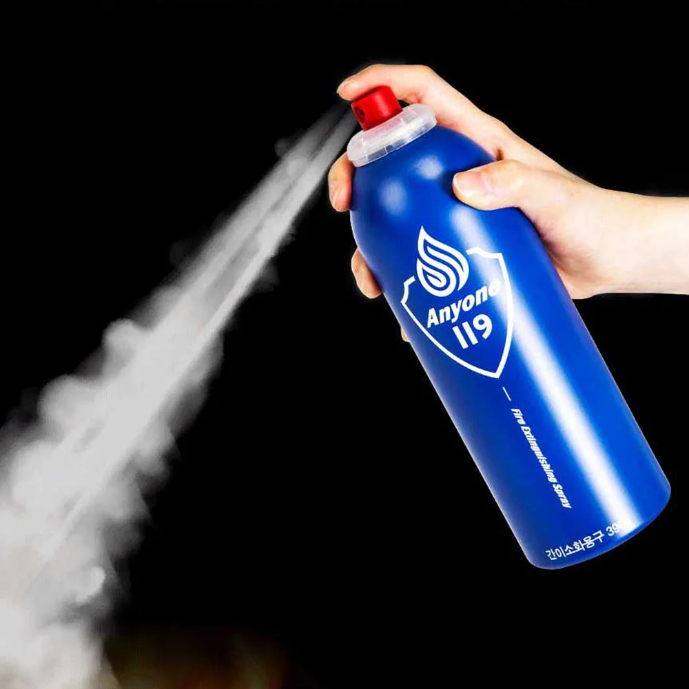Extintor de incendios con pulverizador reforzado, grado K, 390g/450g, cocina doméstica portátil