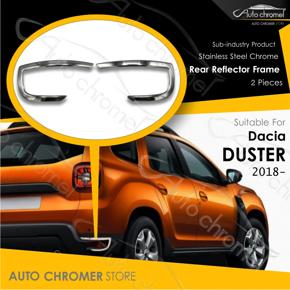 For Dacia Duster Rear Reflector Frame Chrome, 2018-  Good Quality, Exterior Parts, Car Accessories, External Styling