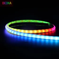 COB Smart LED Strip Light DC 5V 12V Индивидуально адресуемая 160LED Dream Color 5 мм RGB Pixel Светодиодная лента DIY с регулируемой яркостью