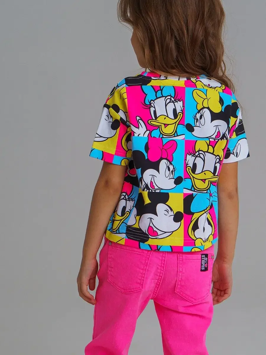 Summer Kids T-shirt Tops 3D Mickey Mouse Hoodlum Rabbit Tom & Jerry Boys Girls Short Sleeve T-Shirt 4~14y Kids Anime T Shirt