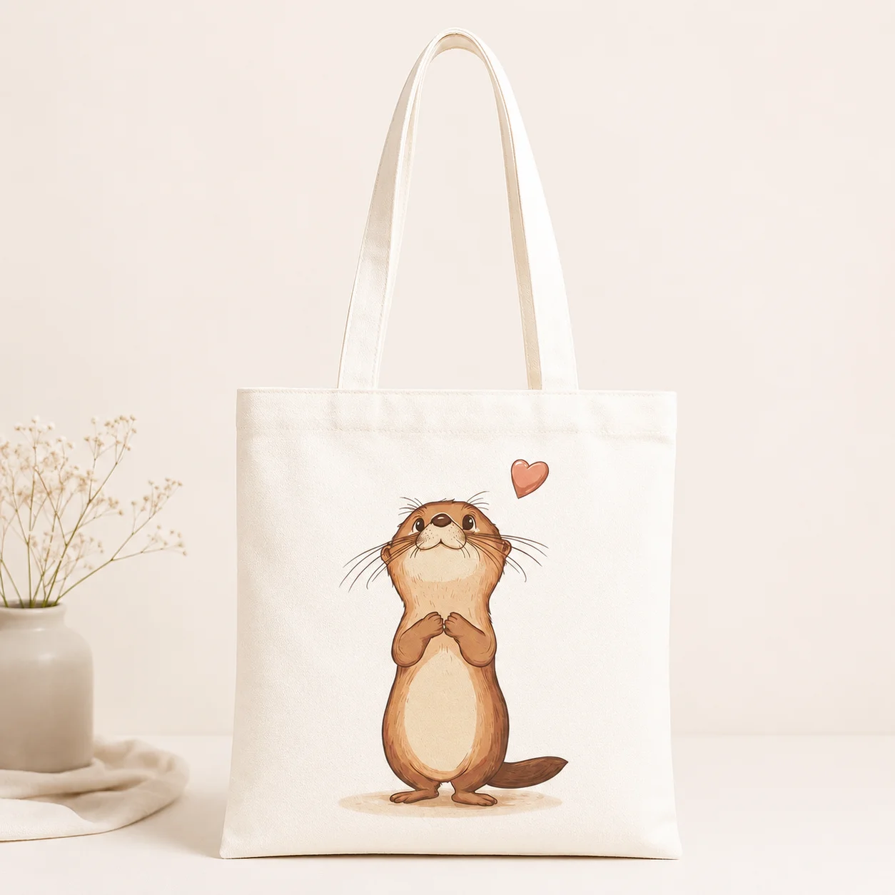 Supports Personalized Customization, Allowing You to Print Photos, Illustrations, Pet Designs, Names, and Other Content to Create Your Own Unique Canvas Bag