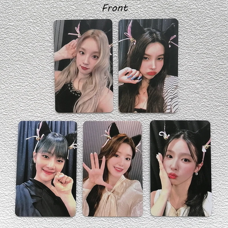 5Pcs/Set KPOP (G)I-DLE I am FREE-TY World Tour Concert Double-Sided Photocards YUQI MIYEON Cute Selfie LOMO Card Fans Collection