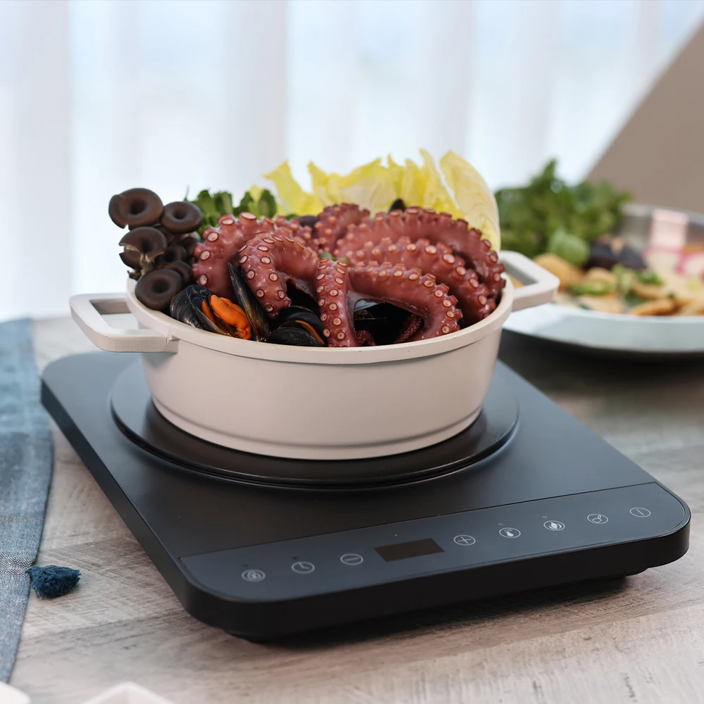 صحن ساخن كهربائي مع جودة عالية ، حفظ ذاتي ، تسخين سريع لطاولة الطعام ، وظيفة قفل سيراميك ، تحريض نحيف ، فن المطبخ ، 5005B