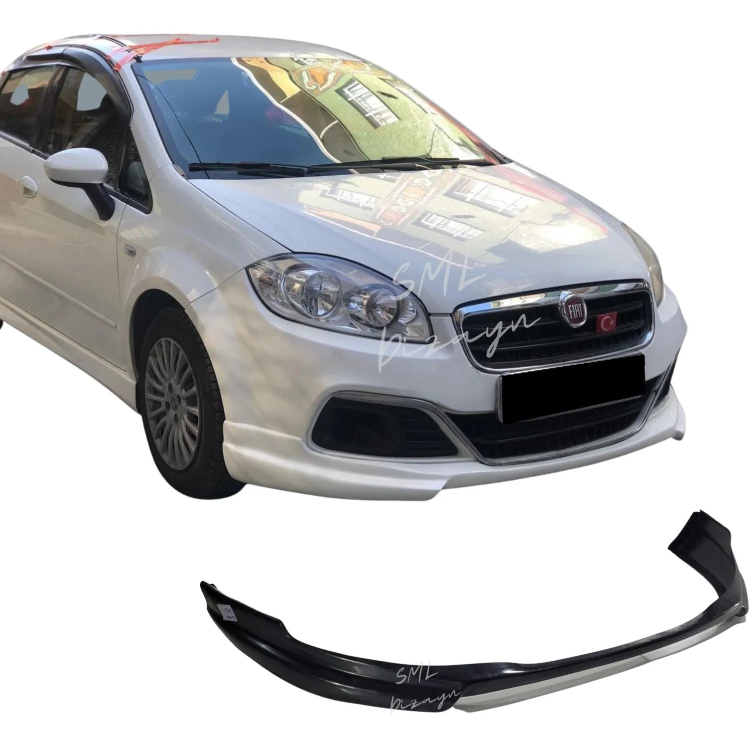 Front Lip For  Fiat Linea (2013 - 2017) Compatible Prefix (plastic) Splitter- Spoiler Diffuser Bumper Chrome Raido Battery Racer