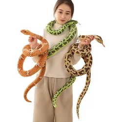 Simulated Snake Plush Toy Python Cobra Doll Rag Doll Coiled Snake Birthday Party Decoration Halloween Decoration Plush Toy