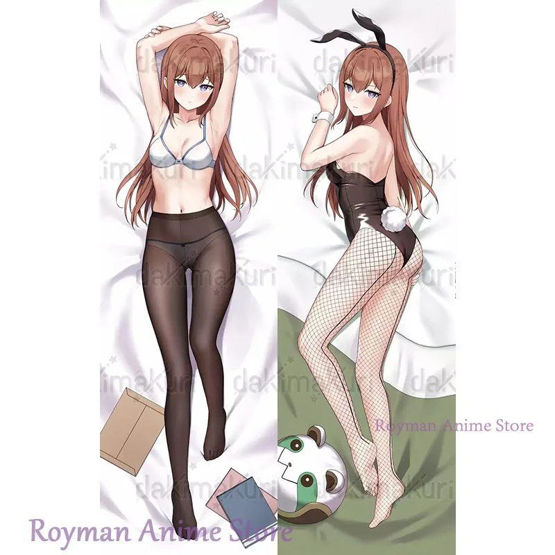 Dakimakura Makise Kurisu Steins Gate Anime Double Sided Print Life-size Body Pillow Cover Halloween Christmas Decoration