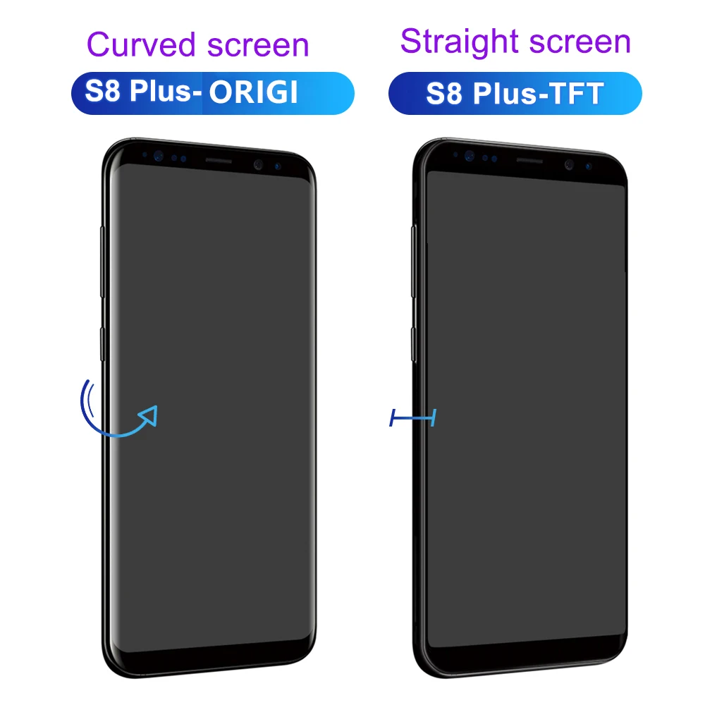 TFT Quality For Samsung S8 Plus G955 G955F LCD Display Touch Screen with Frame, For Galaxy S8+ Display Replacement