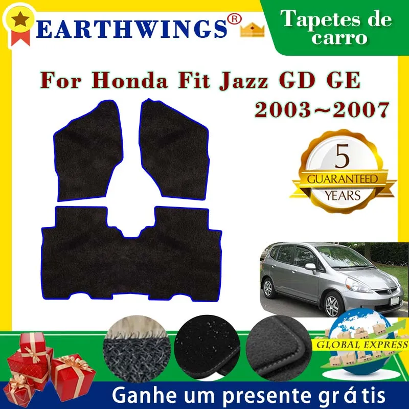 Tapetes de carro para honda fit jazz gd 2 3 4 5 ge 1 2 3 2003 ~ 2007 2004 2005 painel footpads tapete capa almofada almofadas de pé acessórios