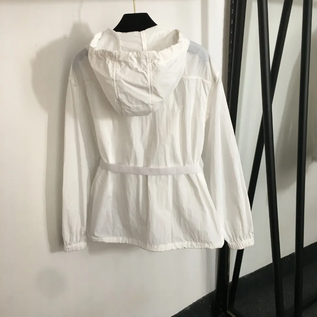 

2025 Summer/Autumn New Style Women's Long-Sleeved Hooded Windbreaker Coat