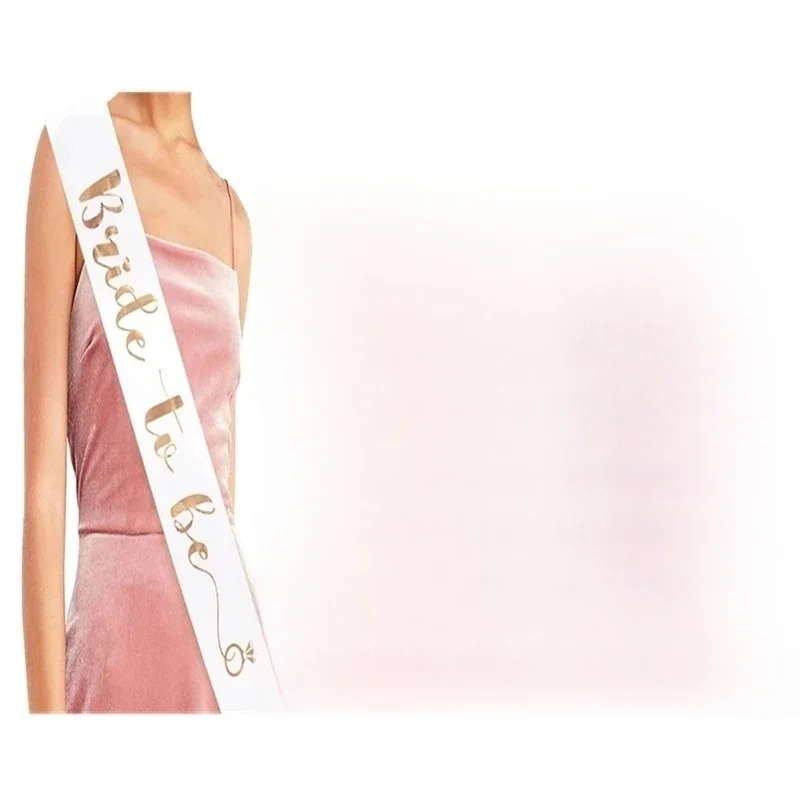 Décor de mariage équipe mariée pour être ceinture en Satin voile de douche nuptiale cadeau de demoiselle d'honneur enterrement de vie de jeune fille fournitures de décoration de nuit de poule