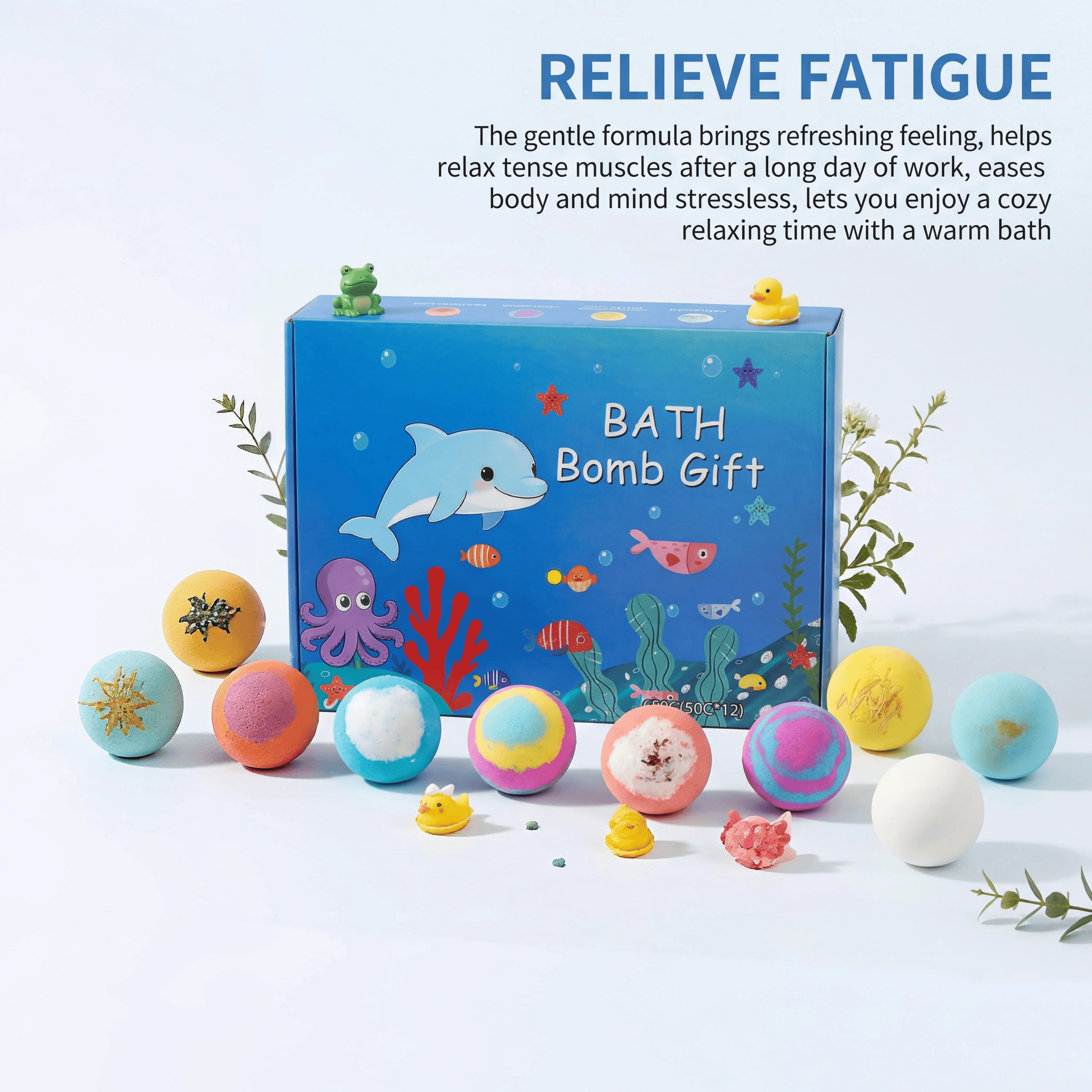Bath Fizzies Gift Set Moisturizing Muscle Relaxation Skin Hydrating Fun Surprise Toy Bubble Spa Experience Aromatherapy Soak Stress Relief Calming Shower Fizzies Set
