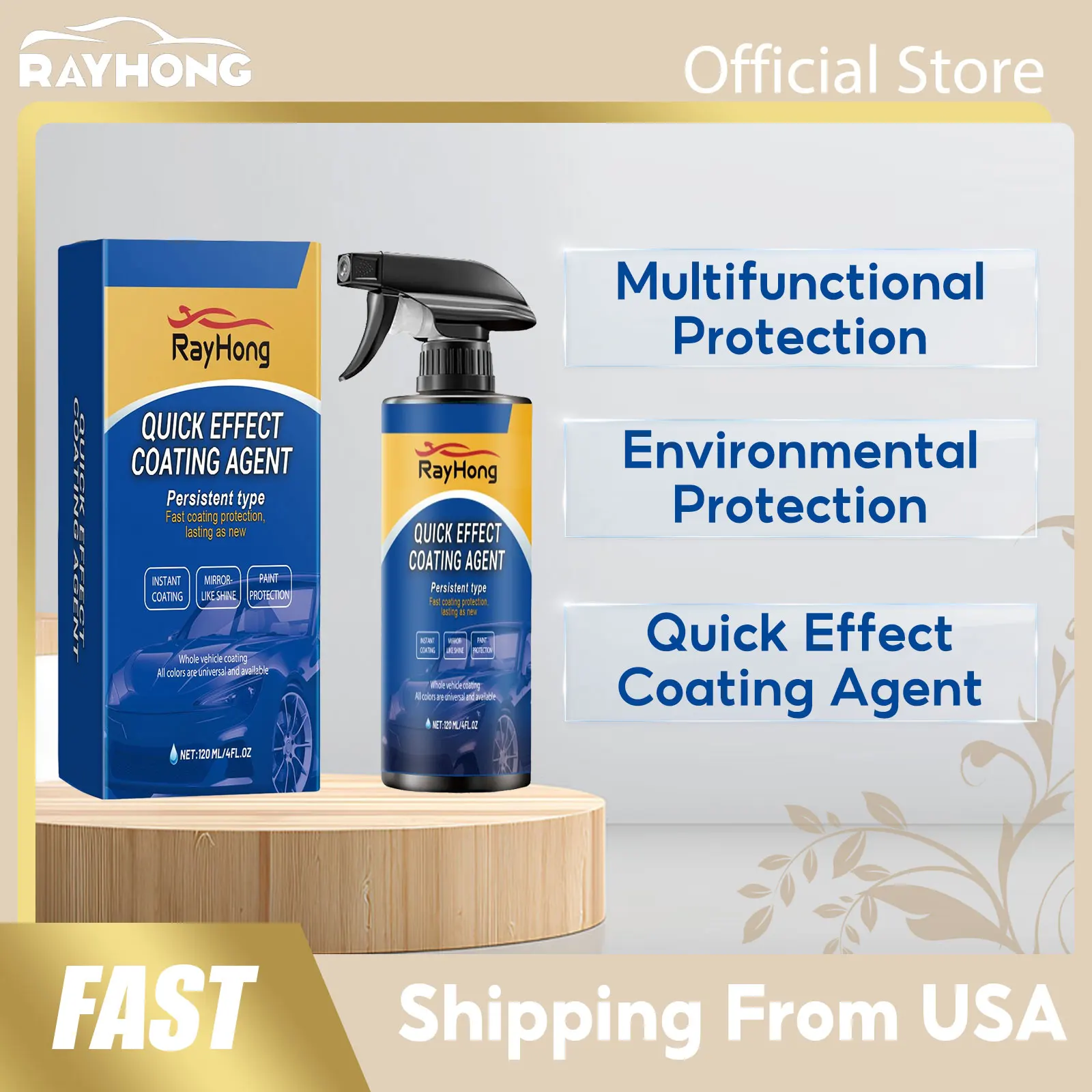 

Спрей-покрытие для автомобилей Rayhong: Долговечная защита, кристаллический очиститель краски, фантастическое керамическое нано-покрытие для ухода за автомобилем