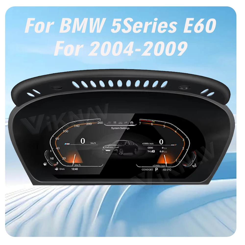 

Viknav 12.3"IPS Screen For BMW 5 Series E60 CCC System 2004-2009 Upgrade Smart Cluster Digital Dashboard Stereo Panel Display