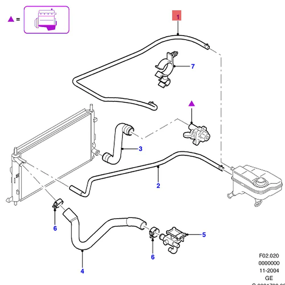 1S718C012BG for ford mondeo mk3 2004-2007 2.0 engine coolant pipe house 1S7Z8B081E 1135531