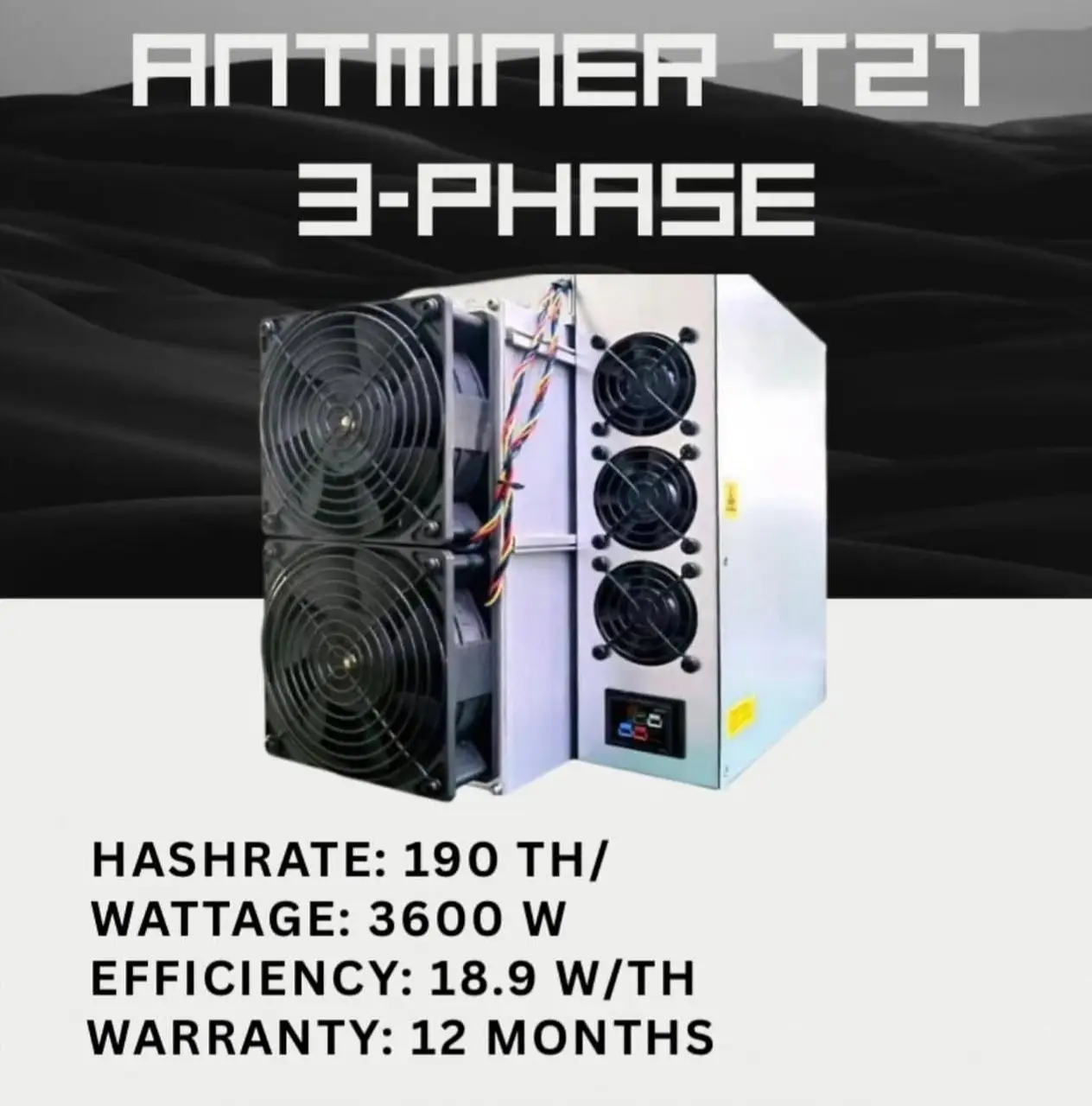 HKD Buy 2 get 1 Free New Bitmain Bitmain Antminer T21 with PSU