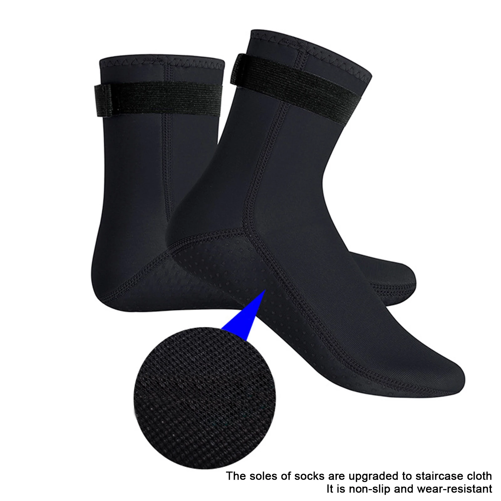 Calzini subacquei in Neoprene, calzini in Neoprene con chiusura in Velcro, calzini da nuoto antiscivolo per sport acquatici per lo snorkeling, il