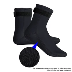 Calzini subacquei in Neoprene, calzini in Neoprene con chiusura in Velcro, calzini da nuoto antiscivolo per sport acquatici per lo snorkeling, il surf, la vela