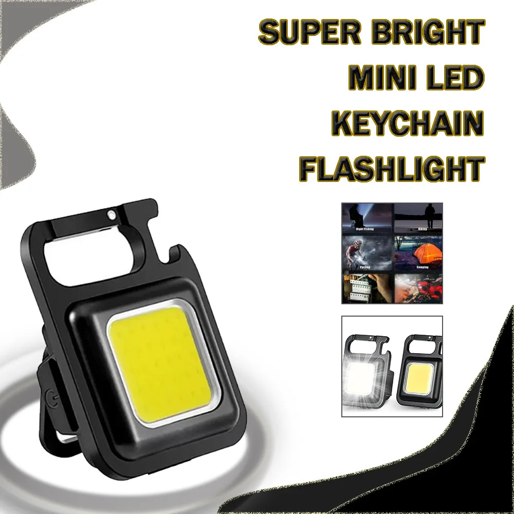 

Super Bright Mini LED Keychain Flashlight Portable Bright Keychain Lanter USB Charging Lights Outdoor Fishing Hiking Lanterna
