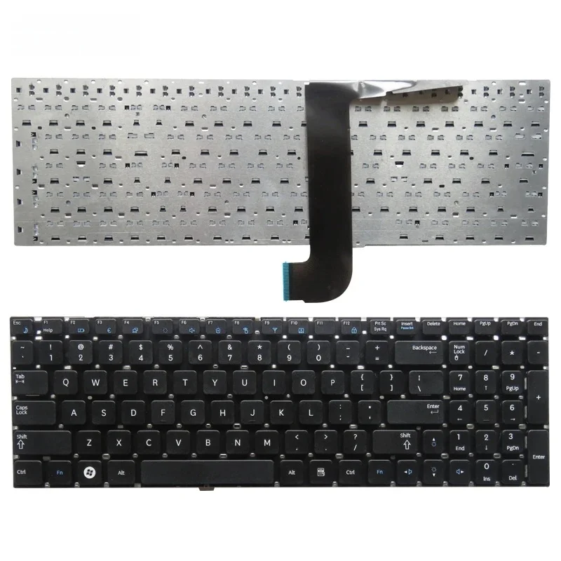 Klawiatura RU/US (rosyjsko-angielska) do Samsung NP-SF511 NP SF510 RF510 RF511 QX530 RF530 SF511 SF510 RF530 RC528 RC530 Q530 Q560 czarna — zdjęcie 2