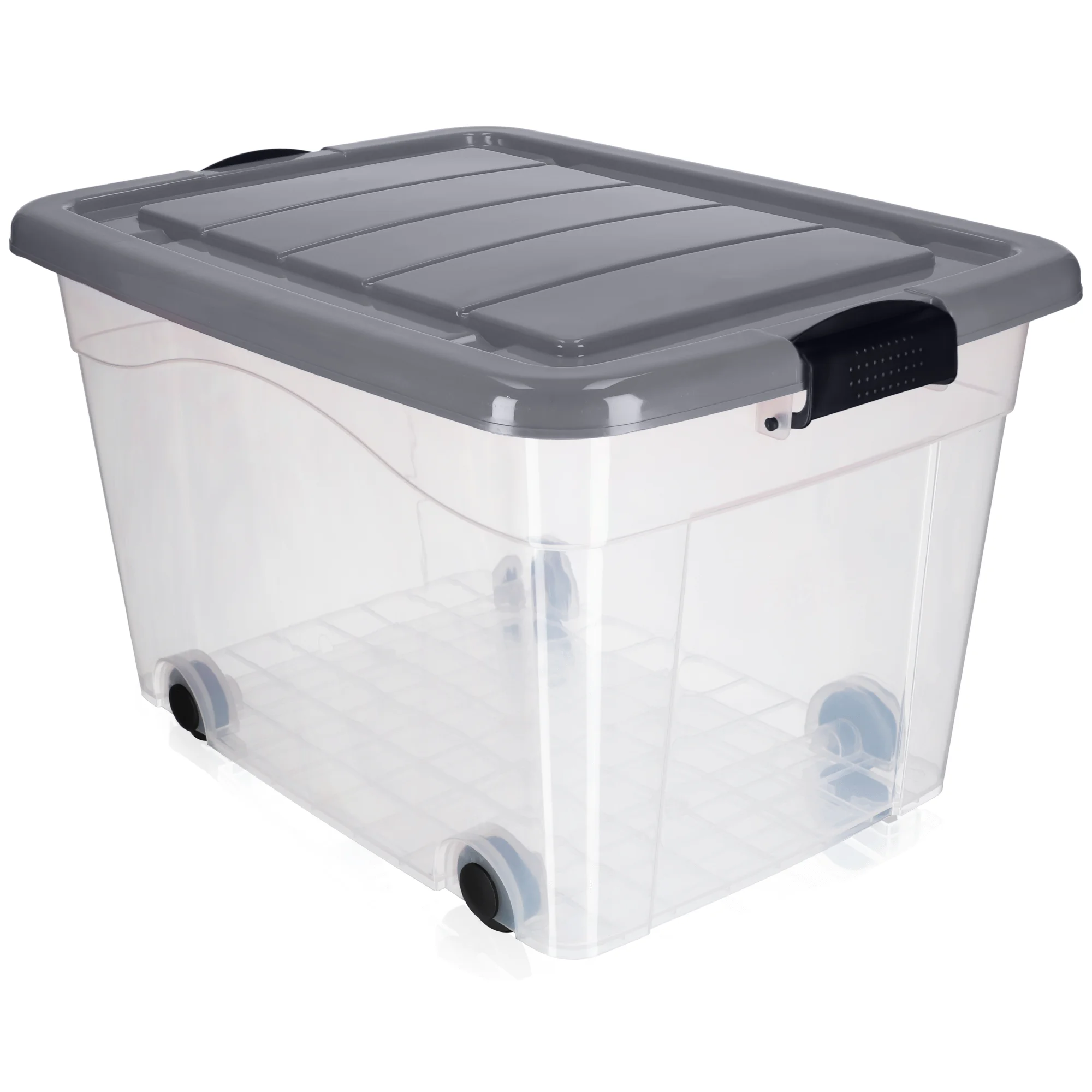 KADAX Speelgoedcontainer Grote doos Doos op wielen Kunststof Groot 60L