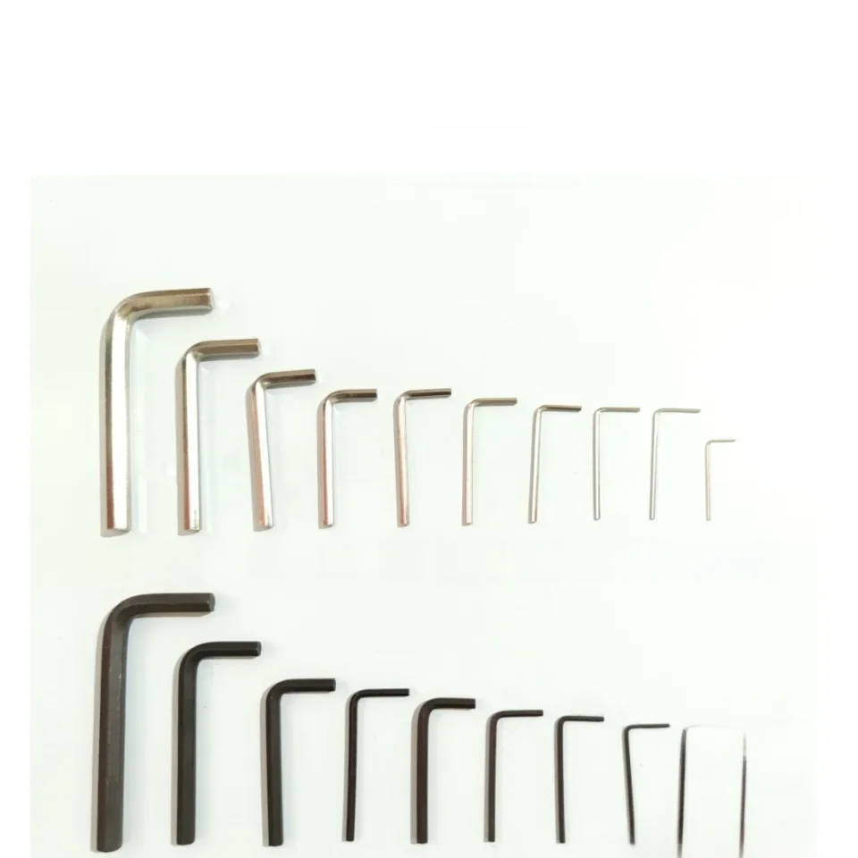 1 pièces clé Allen en forme de L argent noir clé hexagonale clé Allen 0.9mm 1.27mm 1.5mm 2mm 2.5mm 3mm 4mm 5mm 6mm 8mm