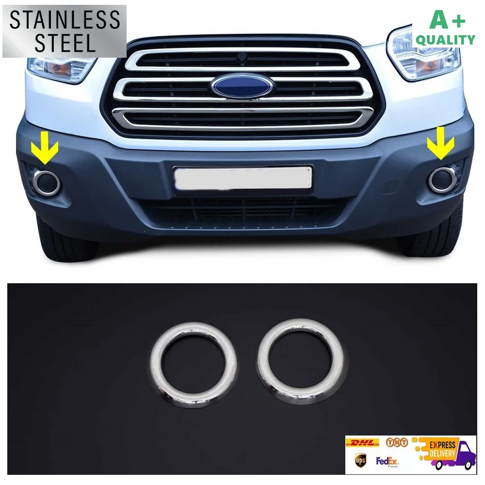 

For Ford Transit Chrome Fog Light Frame 2 Pcs. Models 2014 - 2018. Stainless Steel. A + Quality. Car Tuning