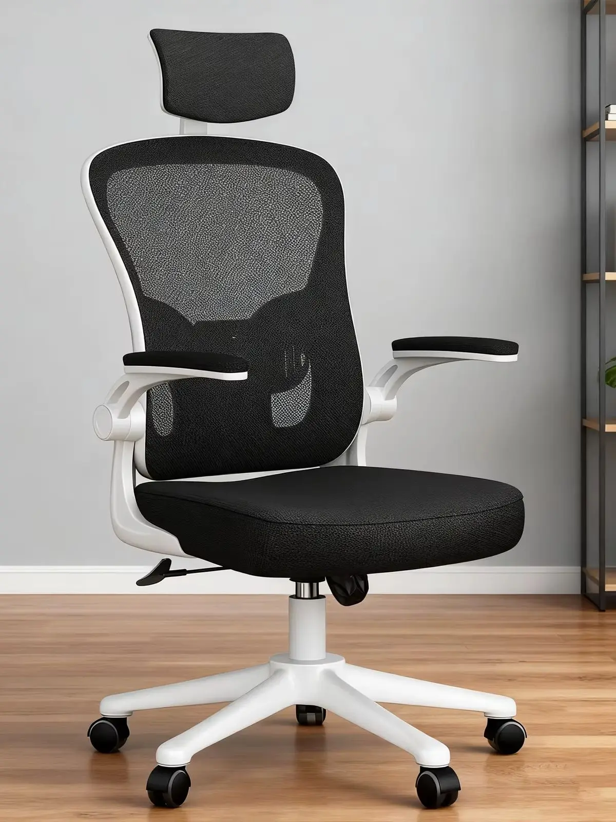 GartistGO Ergonomischer Bürostuhl mit atmungsaktivem Mesh-Element, Schreibtischstuhl mit verstellbaren Armlehnen, Lordosenstütze und Rückenlehnenverstellung