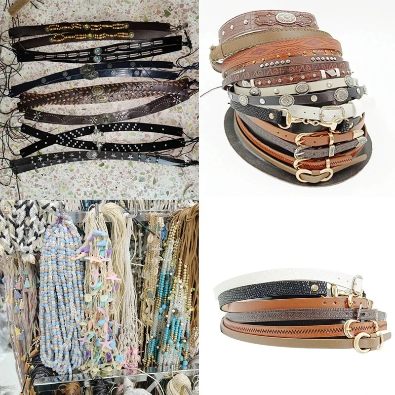 Accessoires de chapeau flambant neufs pour hommes et femmes, boucle de ceinture, paille perlée, décoration fedora, extérieur