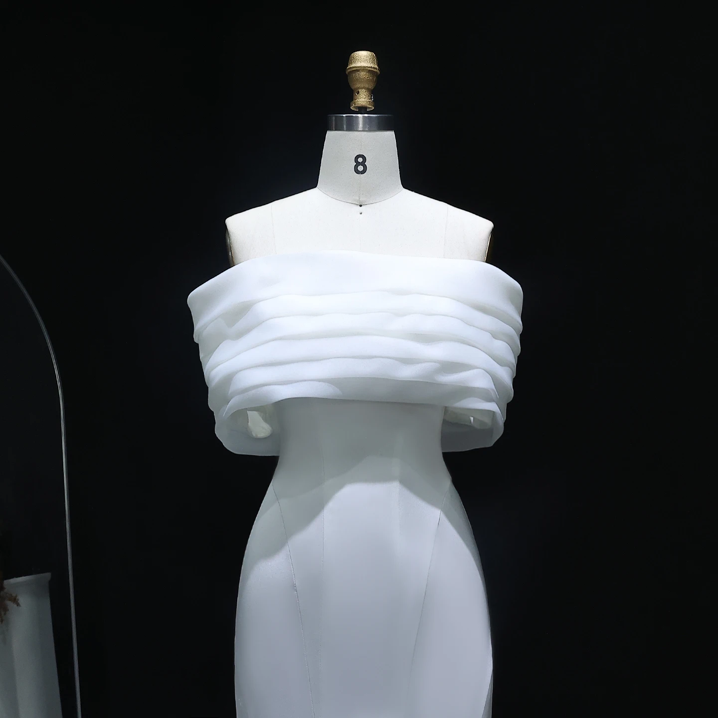 Sharon Said Off-Shoulder Witte Avondjurken met 3D Bloemen Zeemeermin voor Vrouwen Bruiloft Jurk SF206 Aangepaste فساتة