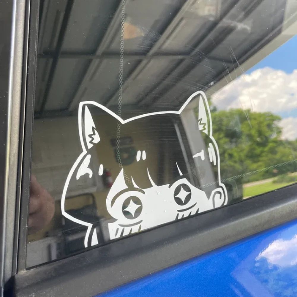 Anime Cute Car Window Sticker Vinyl Die-Cut Waterproof Decal Funny Exterior Decoration Accessories for MINI Cooper Golf 6
