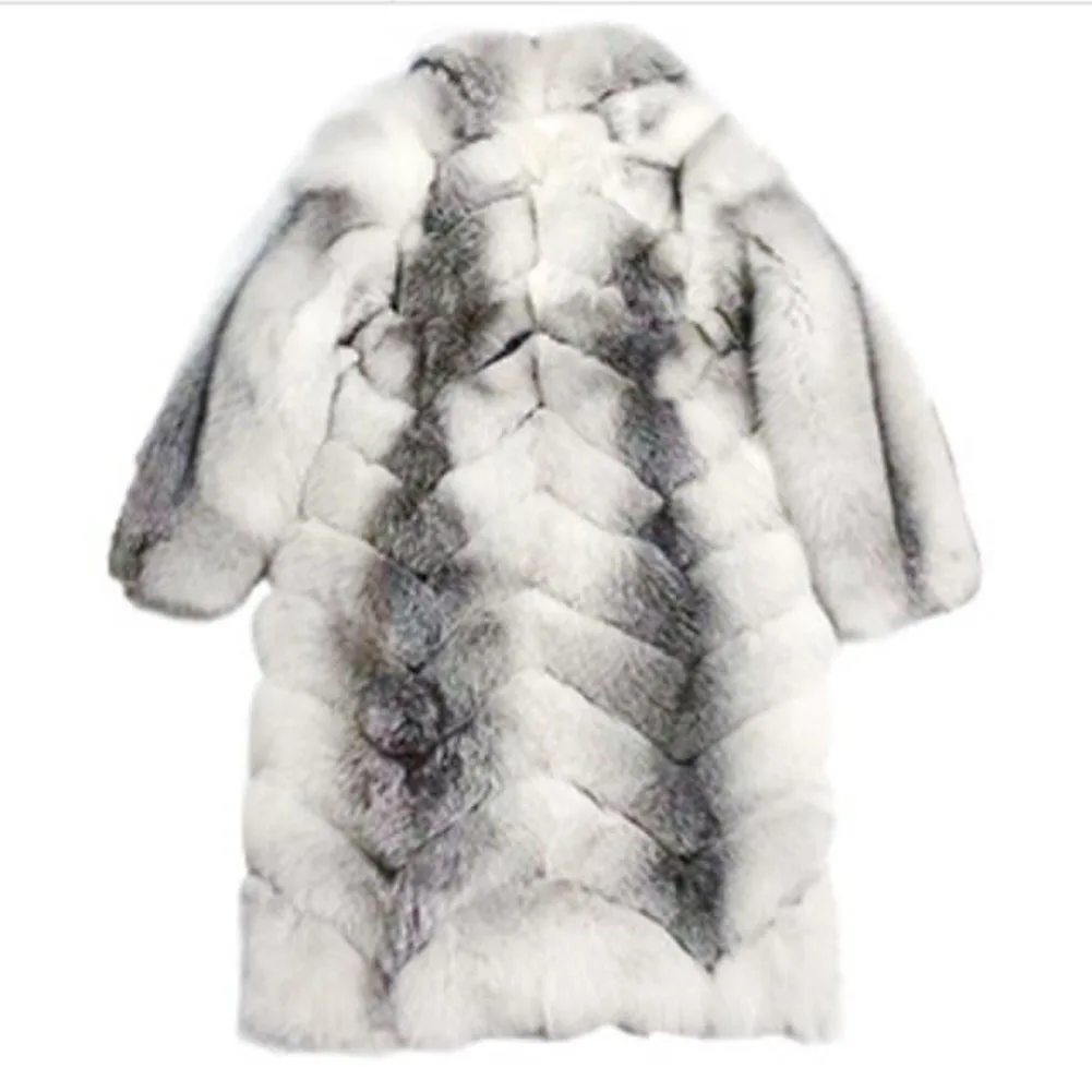 Denny&Dora Genuine With Big Lapel Collar Fur Overcoats Long Mens Coats Natural Fur Coats