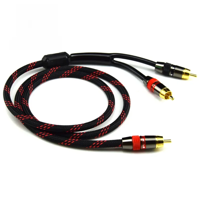 ATAUDIO HIFI Pojedynczy kabel audio RCA na podwójny RCA do subwoofera, czysta miedź, rozdzielacz Y RCA 1 na 2. — zdjęcie produktu 7