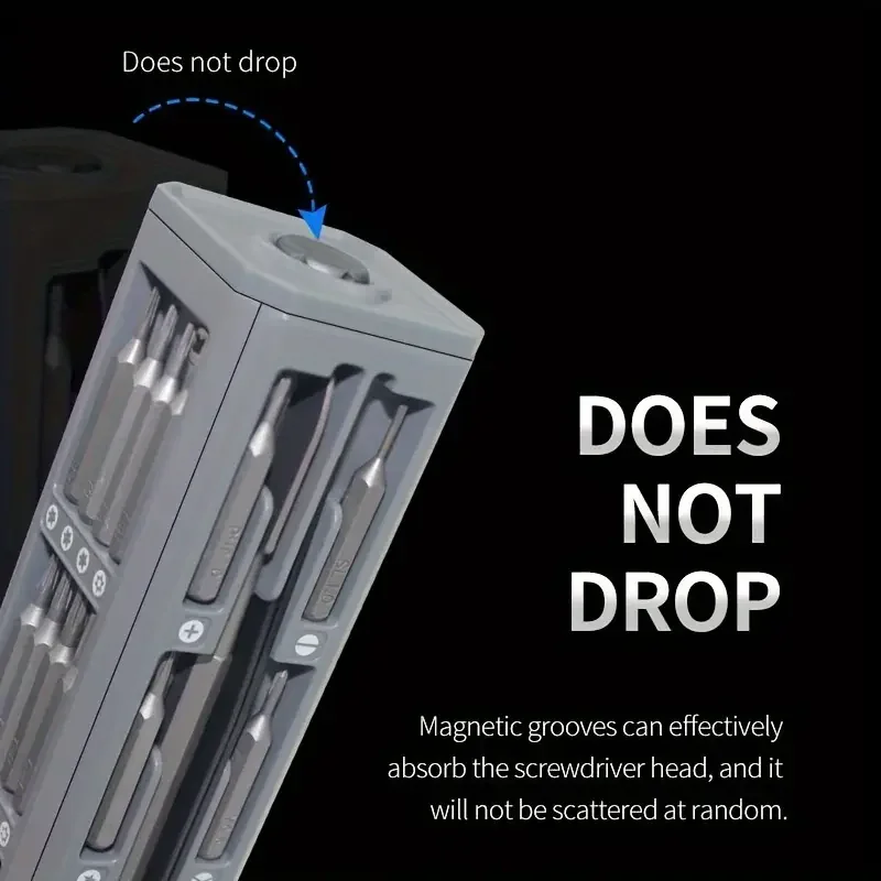 مجموعة مفكات براغي دقيقة، مجموعة مفكات براغي صغيرة 46 في 1 مع حافظة، مجموعة أدوات إصلاح مغناطيسية للجيب الصغير للنظارات
