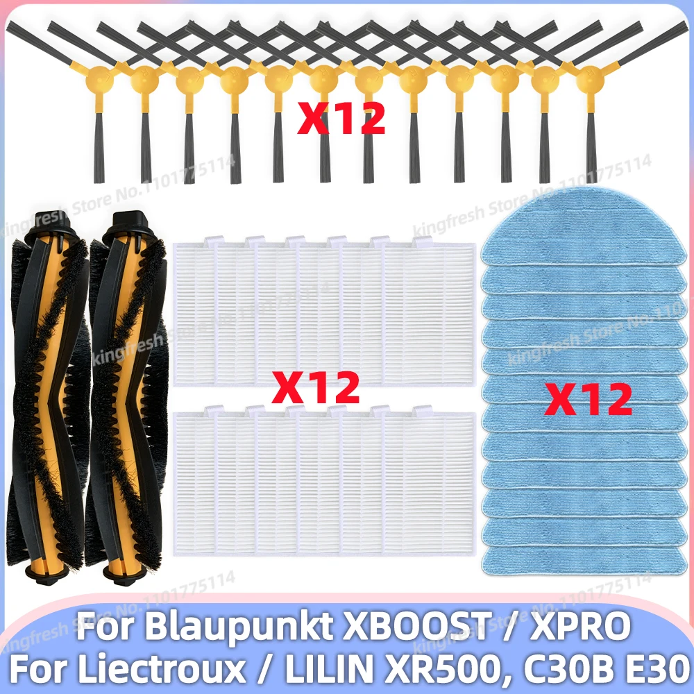 Fit For Blaupunkt XBOOST / XPRO, Liectroux C30B E30 LILIN XR500, Proscenic 800T 820S Parts Main Side Brush Hepa Filter Mop Cloth