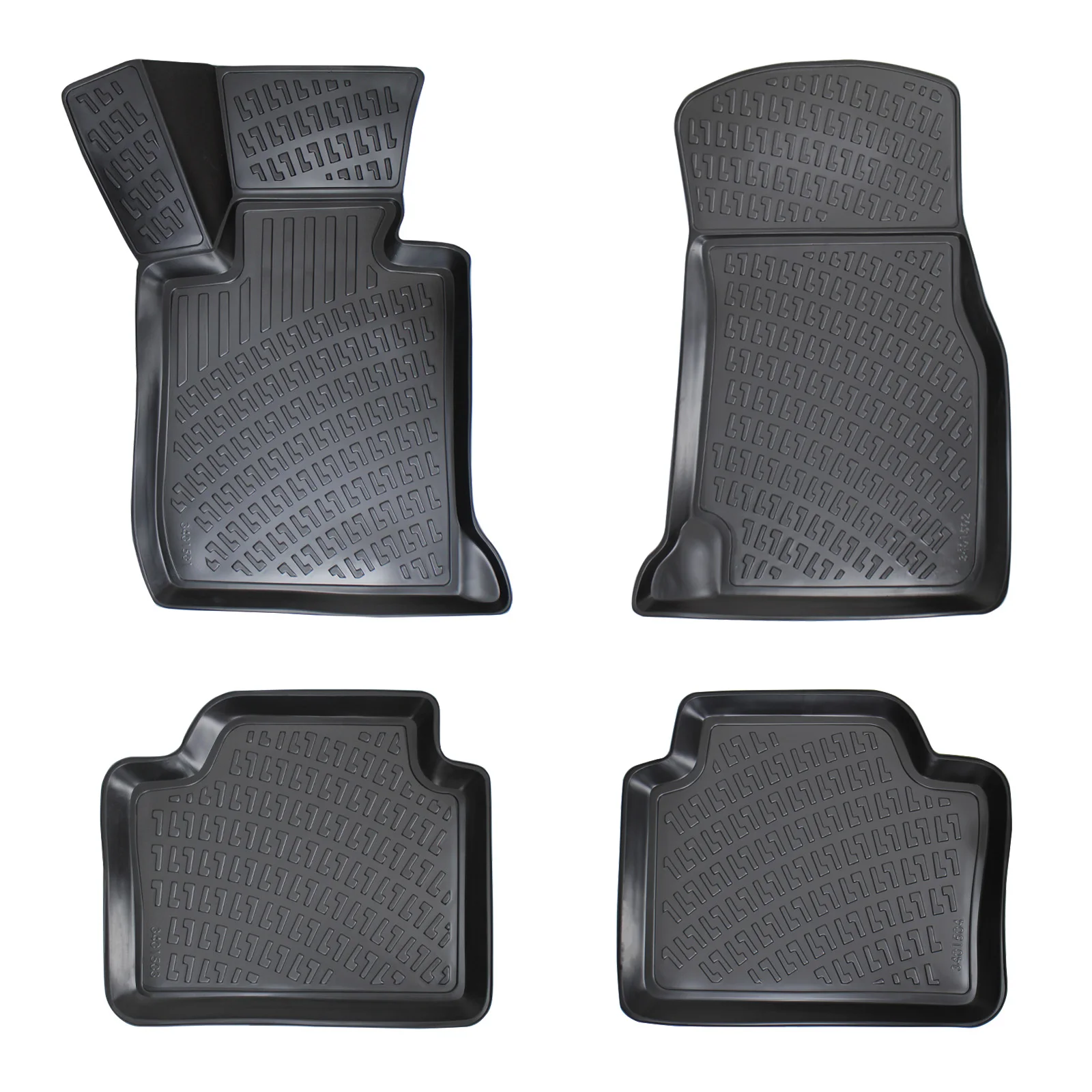 Floor Mats + Cargo Trunk Liner Fits Bmw 3 Series E46 1997-2006 Set - All Weather Maximum Coverage - Water Resistance